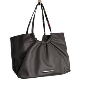 Betsey Johnson Charcoal Gray Ruched Bag
